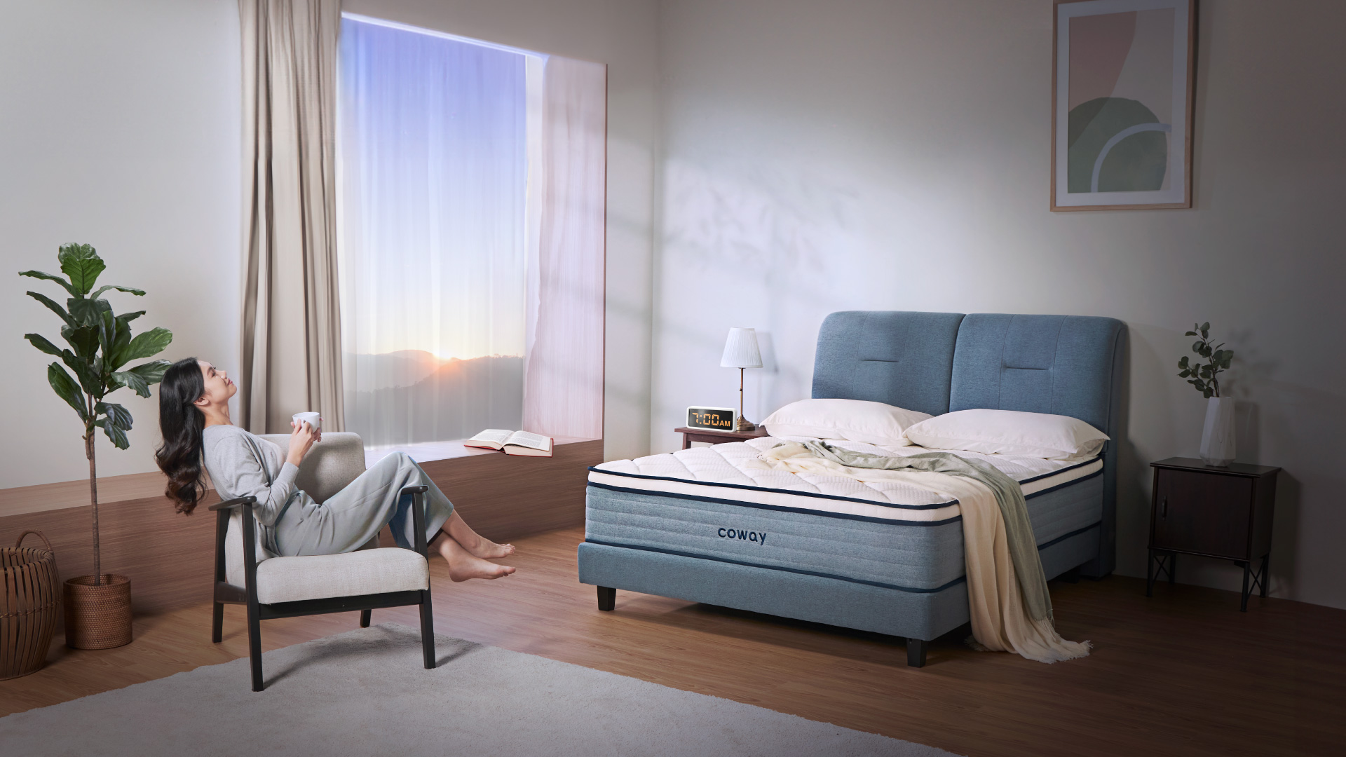 Prime Lite mattress in a calm modern bedroom