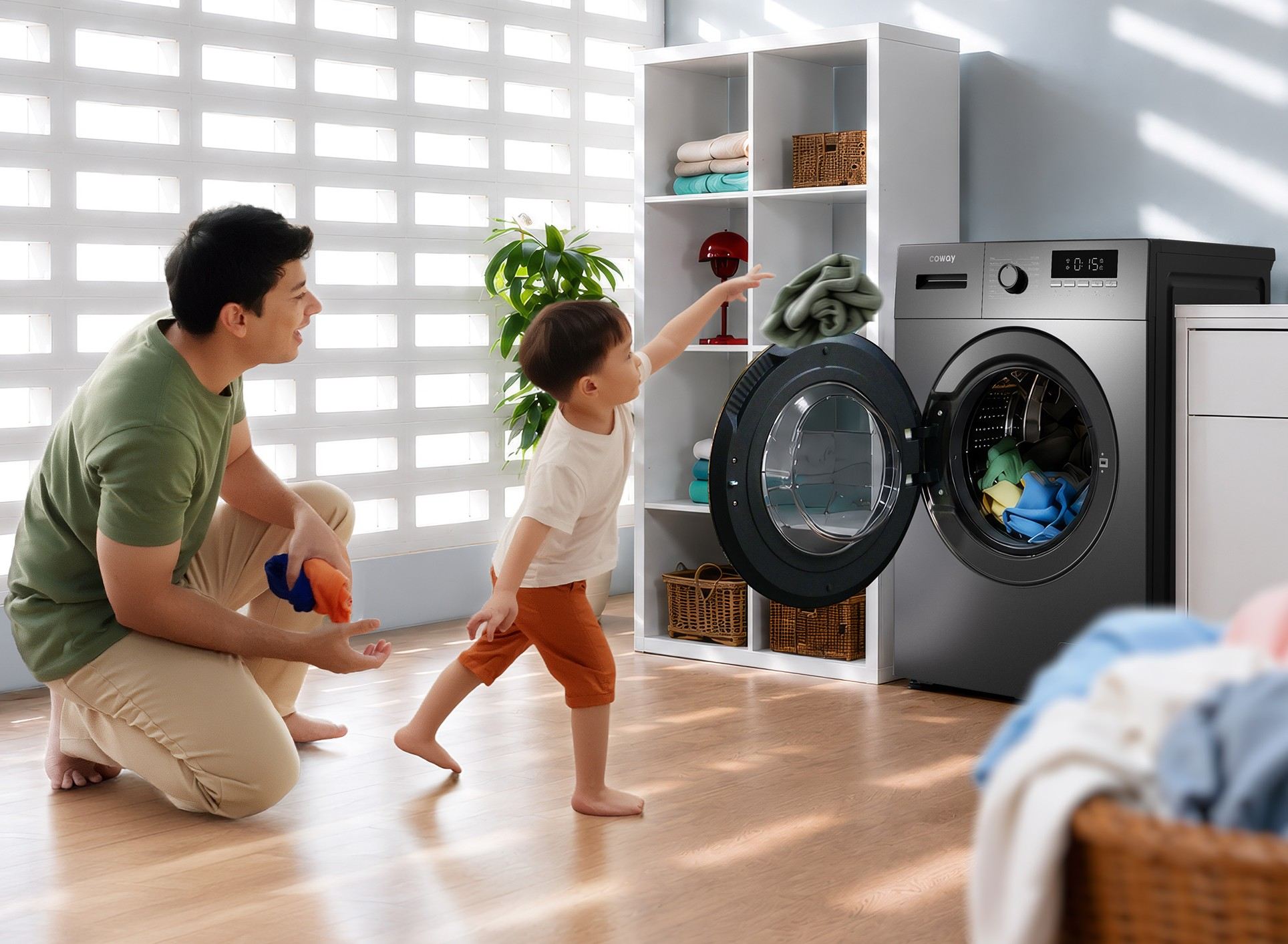 Front Load Washer 12kg — Steam Refresh and Drum Clean
