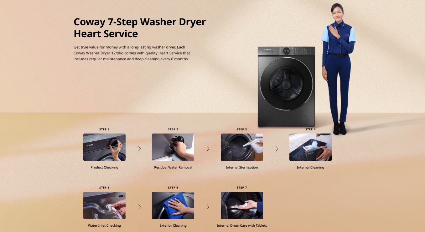 Coway 7-Step Washer Dryer Heart Service