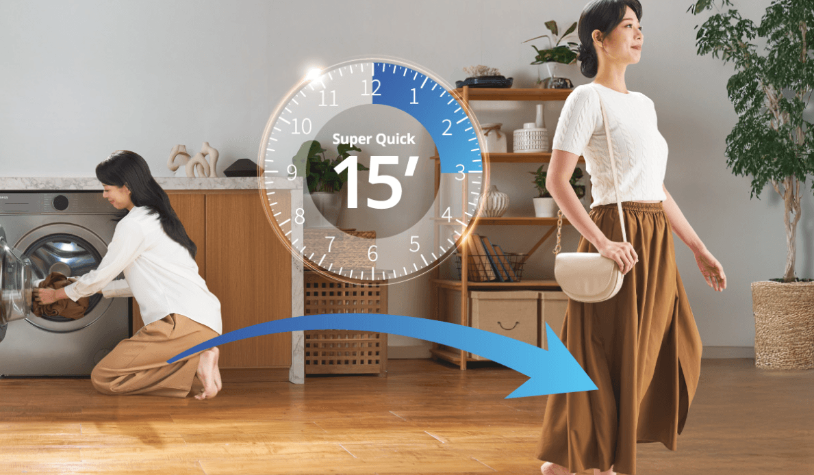 Coway 2-in-1 Washer Dryer Fresh Laundry in 15 Minutes
