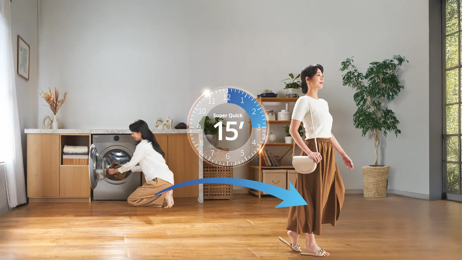 Coway 2-in-1 Washer Dryer — StainsPro and Super Quick 15