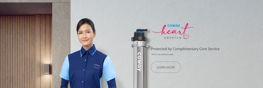 Coway Heart Service complimentary care for the Outdoor Water Filter